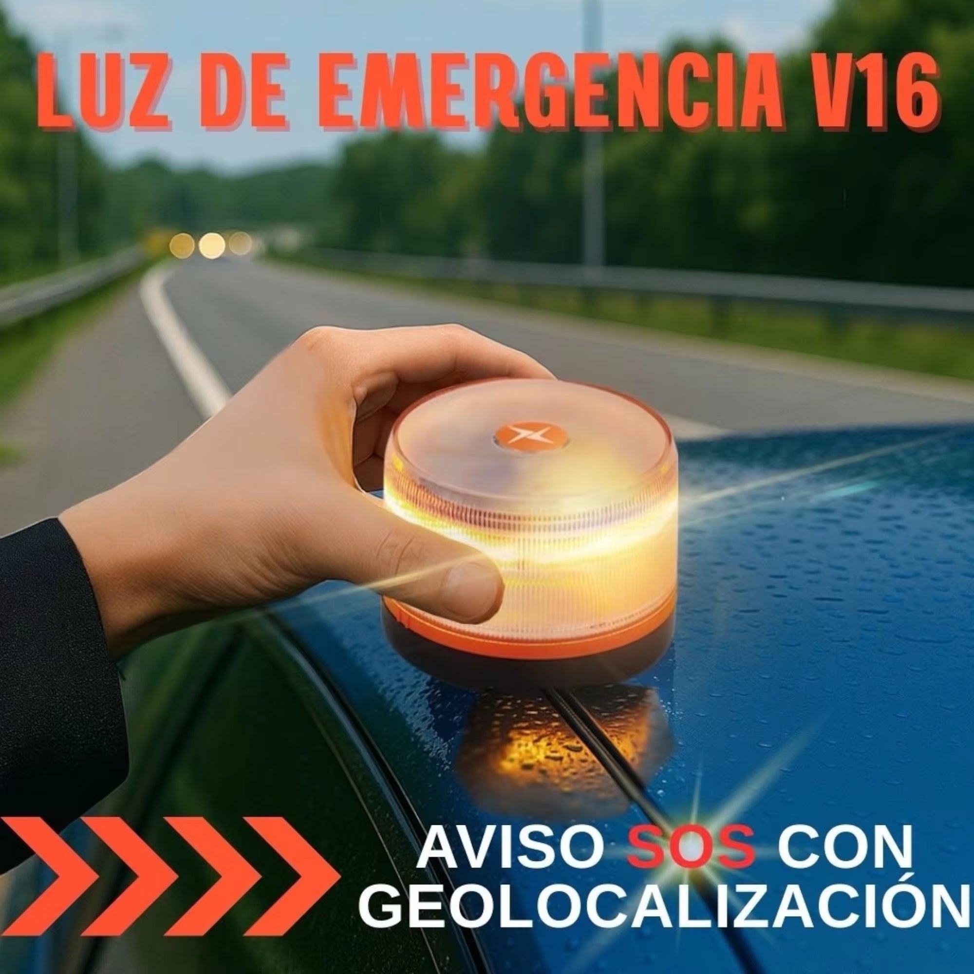 2026 Ultima Version Luz Emergencia Coche Homologado DGT Hasta 2038, Baliza V16 Homologada Dgt Con Geolocalizador