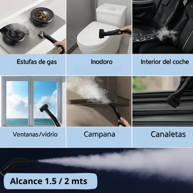 Limpiador a Vapor De 2500W, Esterilización De Alta Temperatura, Aire Acondicionado, Capó De Cocina, Limpiador Al Vapor Para El Hogar Y El Coche, Electrodomésticos