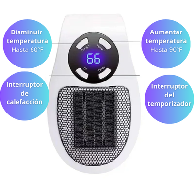 Calentador Eléctrico Portátil, Práctico Calentador De Habitación, Soplador De Aire Caliente, Máquina Calentadora De Invierno Montada En La Pared, Electrodoméstico