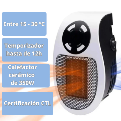 Calentador Eléctrico Portátil, Práctico Calentador De Habitación, Soplador De Aire Caliente, Máquina Calentadora De Invierno Montada En La Pared, Electrodoméstico