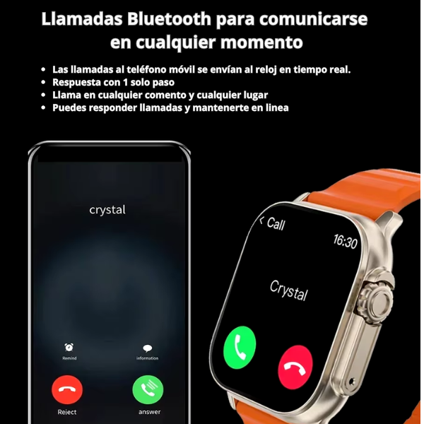 Reloj inteligente con llamadas Bluetooth, notificaciones de mensajes, monitor de frecuencia cardíaca y funciones deportivas, compatible con Android e iOS, para hombres y mujeres.