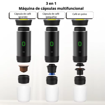 Máquina De Café Espresso Portátil, 3 En 1, Mini Máquina De Espresso Eléctrica, 4-6 Minutos Para Máquina Autocalentada, 50 Veces