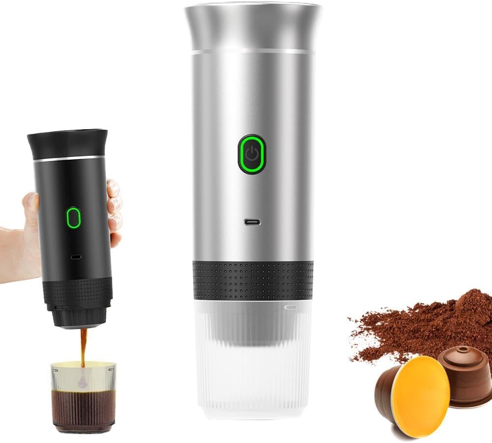 Máquina De Café Espresso Portátil, 3 En 1, Mini Máquina De Espresso Eléctrica, 4-6 Minutos Para Máquina Autocalentada, 50 Veces