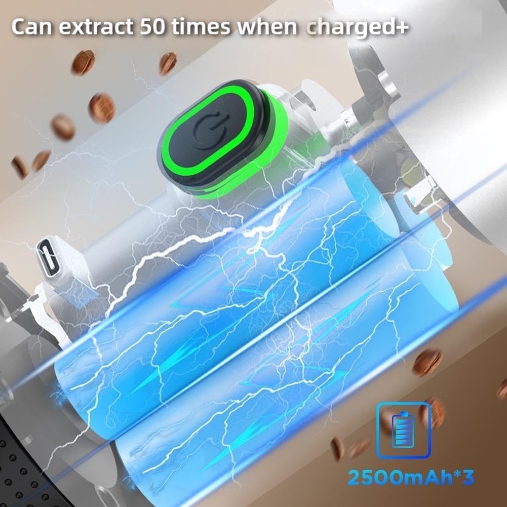 Máquina De Café Espresso Portátil, 3 En 1, Mini Máquina De Espresso Eléctrica, 4-6 Minutos Para Máquina Autocalentada, 50 Veces